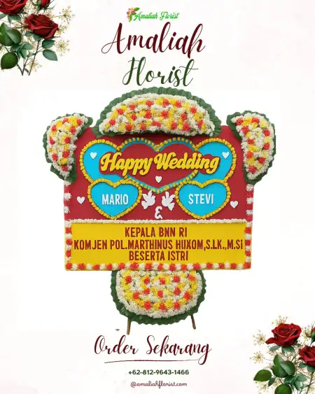 Papan Bunga Pernikahan Sumbang